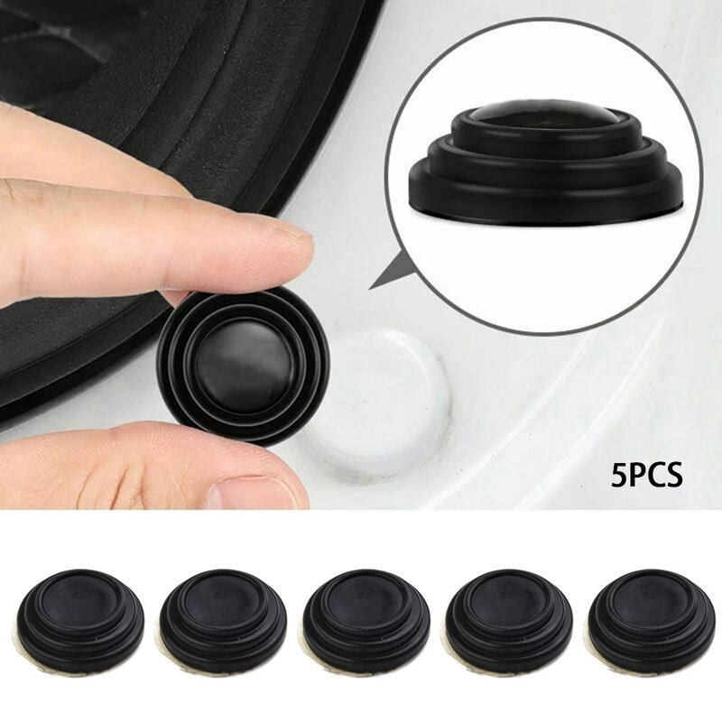 5X Car Trunk Sound Insulation Pads Car Door Shock Absorbing Gasket Shockproof Thickening Anti-collision Cushion Stickers