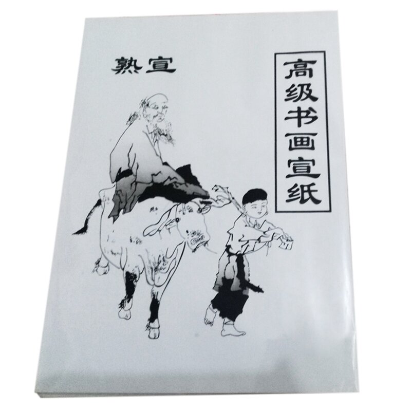 Papel Xuan branco para pintura e caligrafia chinesas, papel de arroz, 60 folhas, 36cm x 25cm