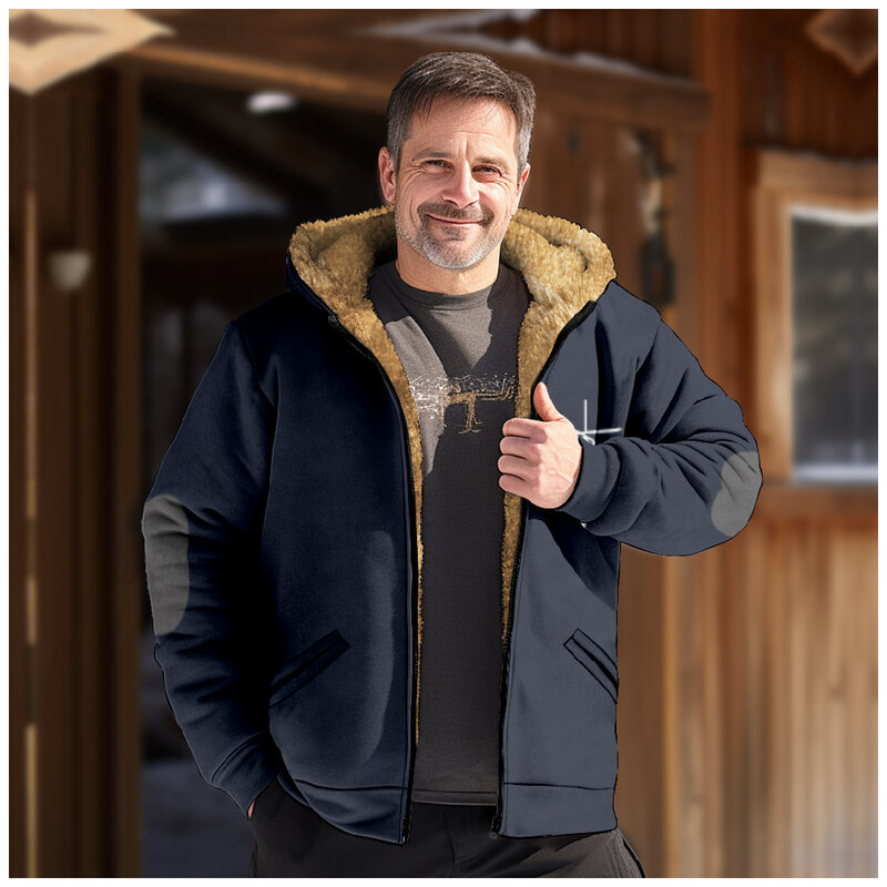Nuovo maglione con cappuccio modello creativo con stampa Casual maglione con cerniera manica lunga cappotto di cotone spesso inverno A04