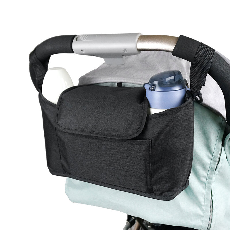 Bolsa para cochecito de bebé, bolsa para pañales de bebé, accesorios para cochecito de gran capacidad, soporte para taza de agua para pañales de viaje al aire libre