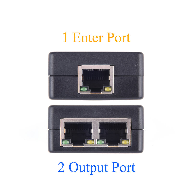 POE Extender 1 to 2 Port Repeater 100Mbps with IEEE 802.3af/at Standard For NVR IP Camera AP Switch POE Max Extend 80m/262.47ft
