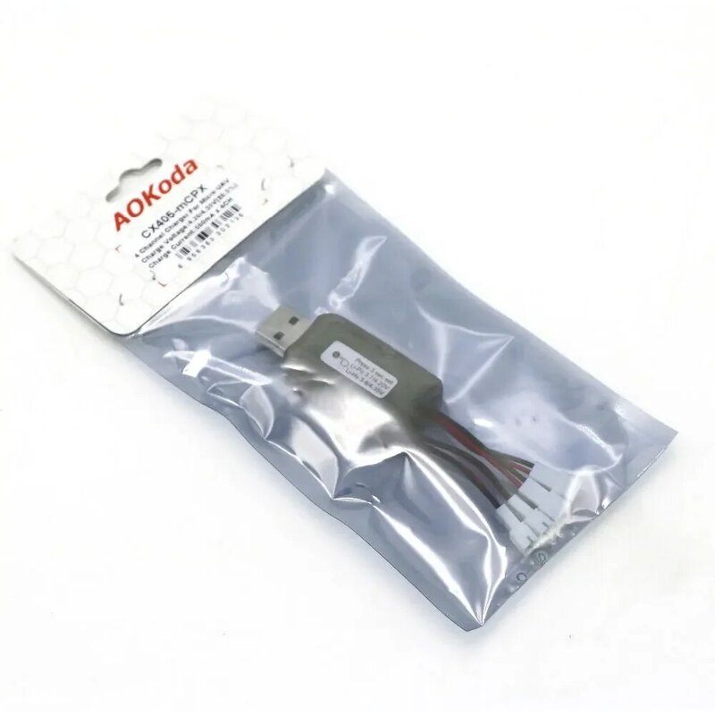 AOKoda CX405 4CH Micro USB Battery Charger For 1S Lipo LiHV Battery High Quality For RC Helicopter