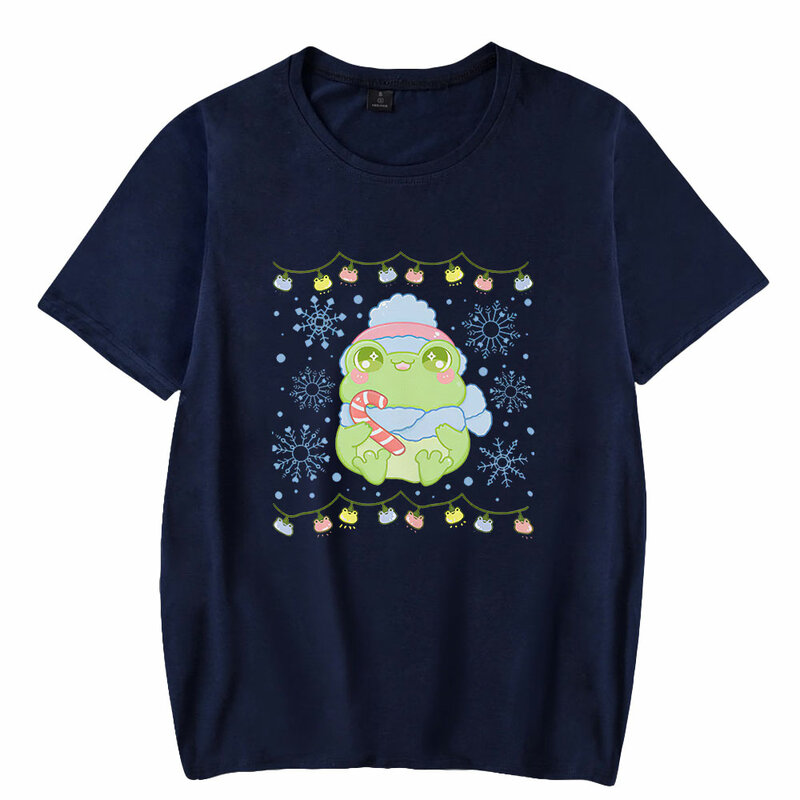 Froggycrossing Merch t-shirt z okrągłym dekoltem krótki rękaw koszulka damska koszulka męska Harajuku Streetwear Youtuber śmieszne ubrania