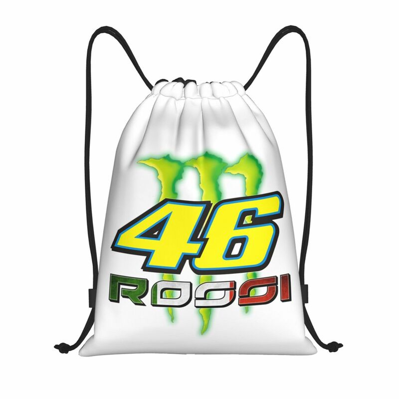 Rossi Drawstring Backpack Women Men Gym Sport Sackpack Foldable Shopping Bag Sack