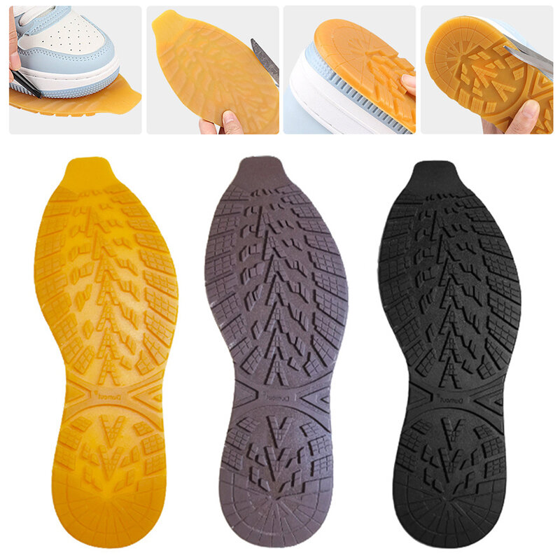 Pegatinas de suela antideslizante para zapatillas, suelas de goma gruesas y flexibles, resistentes al desgaste, 1 par