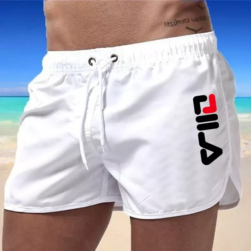 Men's Breathable Board Shorts, Surf Swimsuit, Fitness Training Shorts, Casual Printed Short Pants, Beach Fashion, New