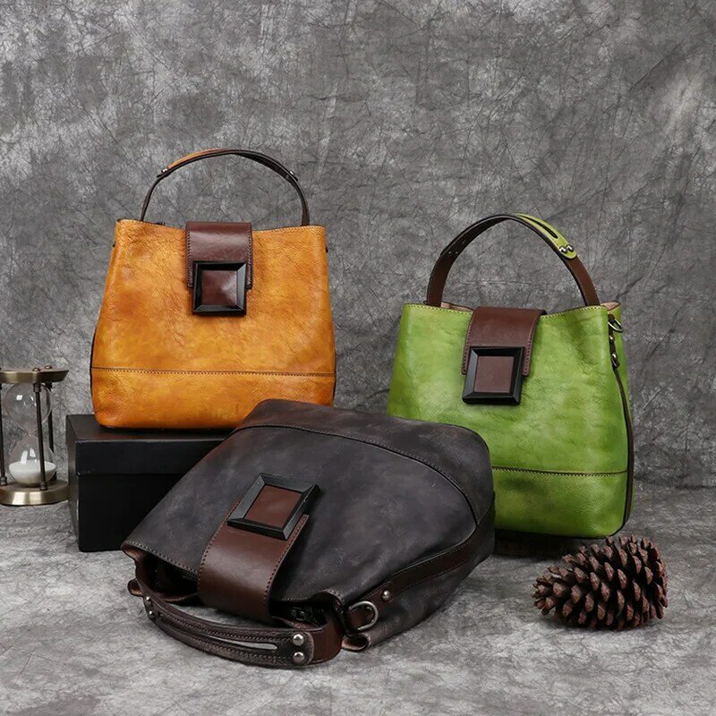 Tas tangan Wanita, Satu bahu Y2k tas tangan wanita kulit asli, Tote selempang, gaya klasik, baru, modis, Trendi, perjalanan