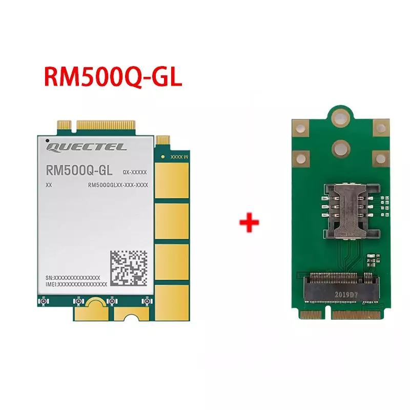 100%New&Original Quectel RM500Q-GL Chips RM500QGLAB-M20-SGASA RM500Q IoT/eMBB-optimized 5G Cat 16 M.2 Module With Type C adapter