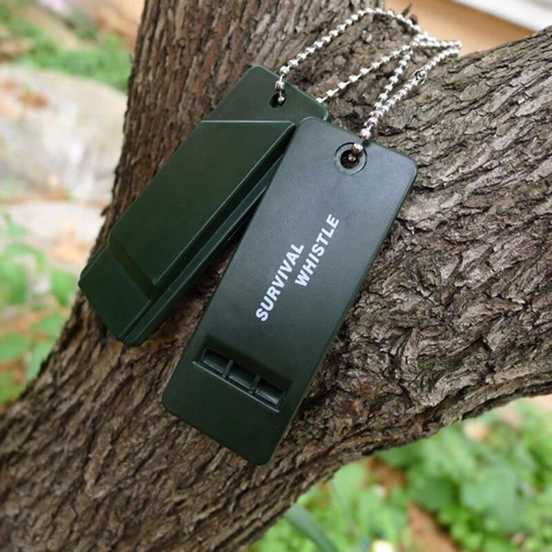 1-10PCS 3-Frequency Whistle High Decibel Survival Whistle Keychain Referee Camping Hiking Outdoor Emergency Survival Whistle