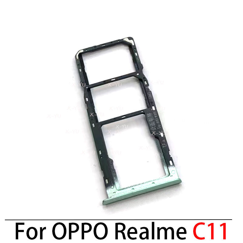 Slot Holder Dual For OPPO Realme C11 / C11 2021 SD SIM Card Tray Reader Socket