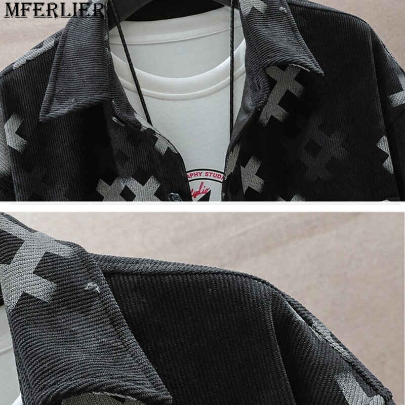 Camisa de carga xadrez manga longa masculina, jaqueta plus size, 8XL, moda casual, tamanho grande 8XL, outono, primavera