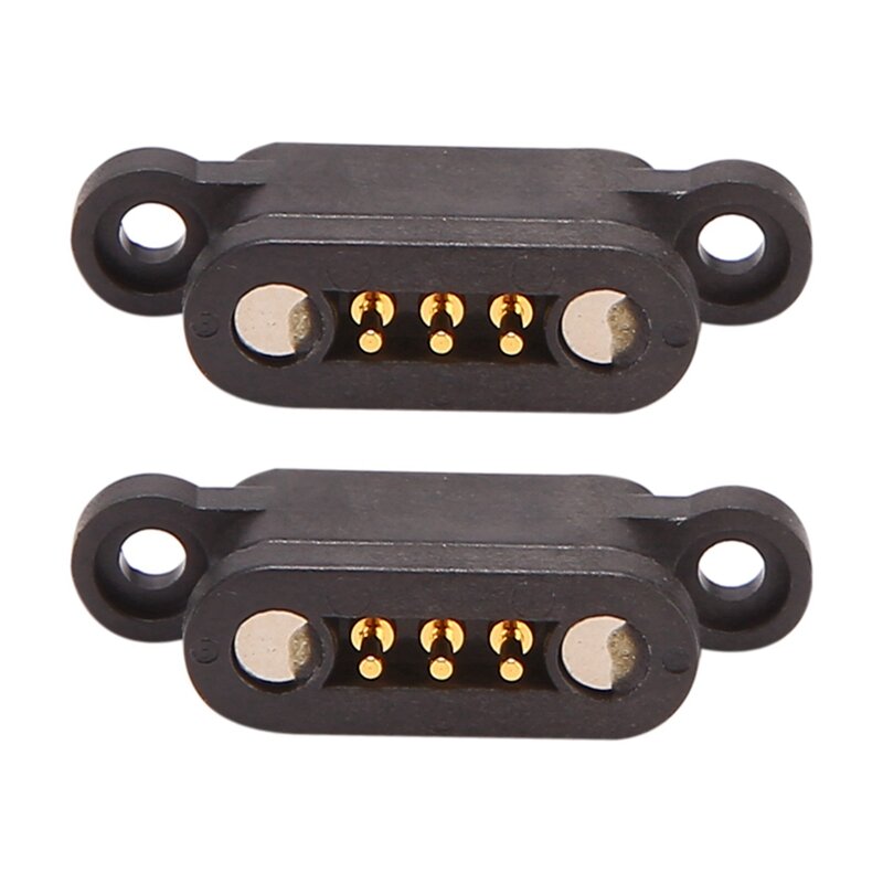 25 Pairs Spring Loaded Magnetic Pogo Pin Connector 3 Positions Magnets Pitch 2.3MM Through Holes Male Female Probe
