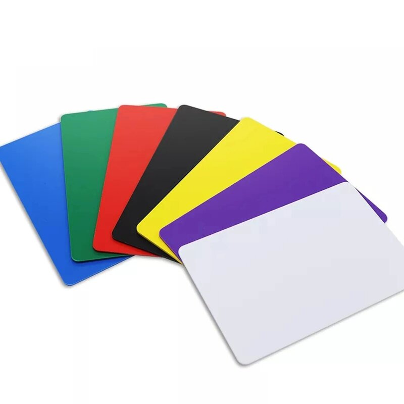 Em branco Colorido Plástico PVC RFID, Smart Media, Negócios Digitais, NFC, Cartão de Reconhecimento Social Contactless, 13.56MHz, 10Pcs