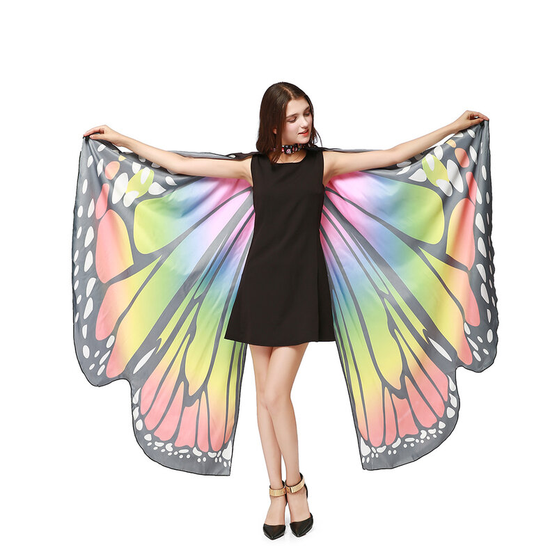 Halloween Butterfly Wings Costume para mulheres, Cosplay adulto, capa