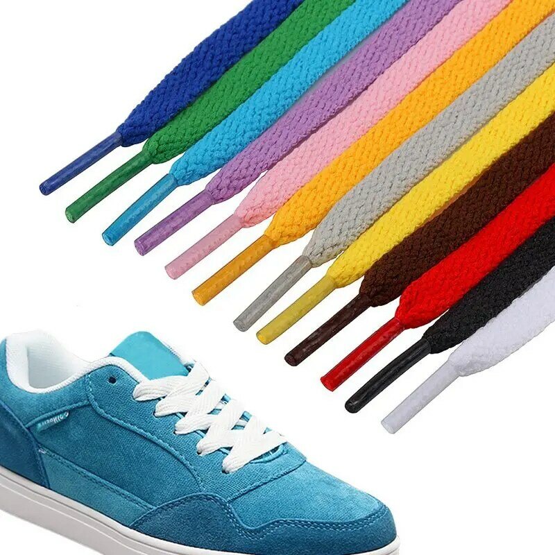1 Pasang 36 Warna Angkatan Udara Satu Tali Sepatu Flat Tali Sepatu Klasik Sneaker Putih Olahraga Pria Wanita Anak-anak Tali Sepatu Kasual