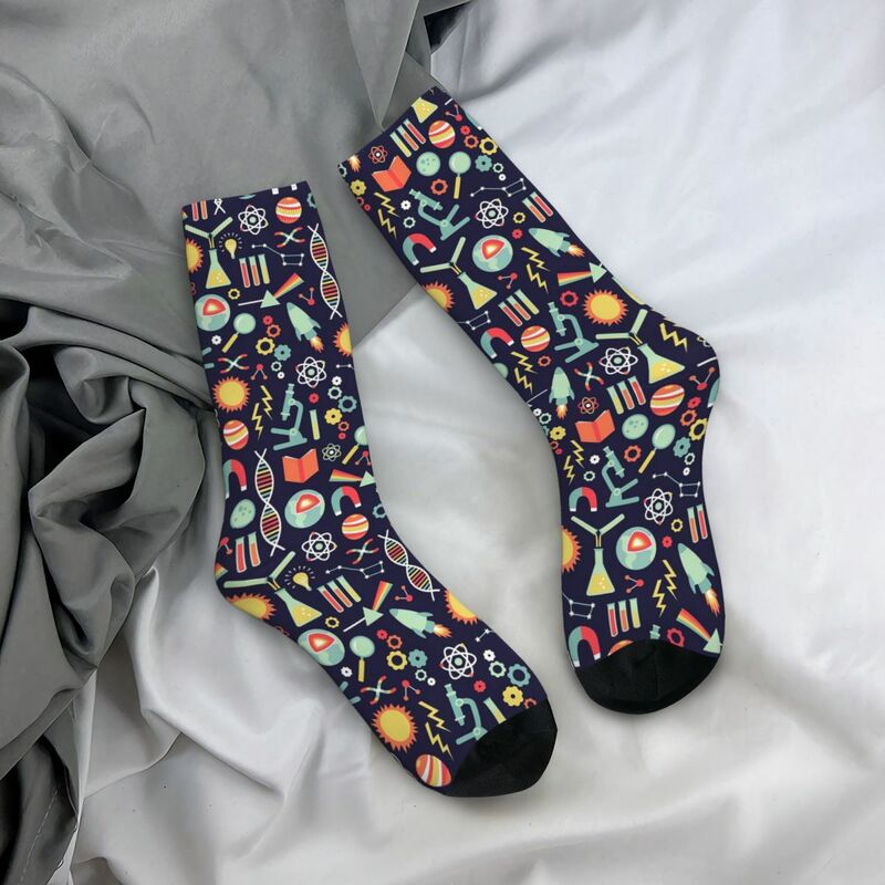 Носки для изучения науки, поглощающие пот чулки в стиле Харадзюку, всесезонные длинные носки, аксессуары для мужчин и женщин, подарок на день рождения