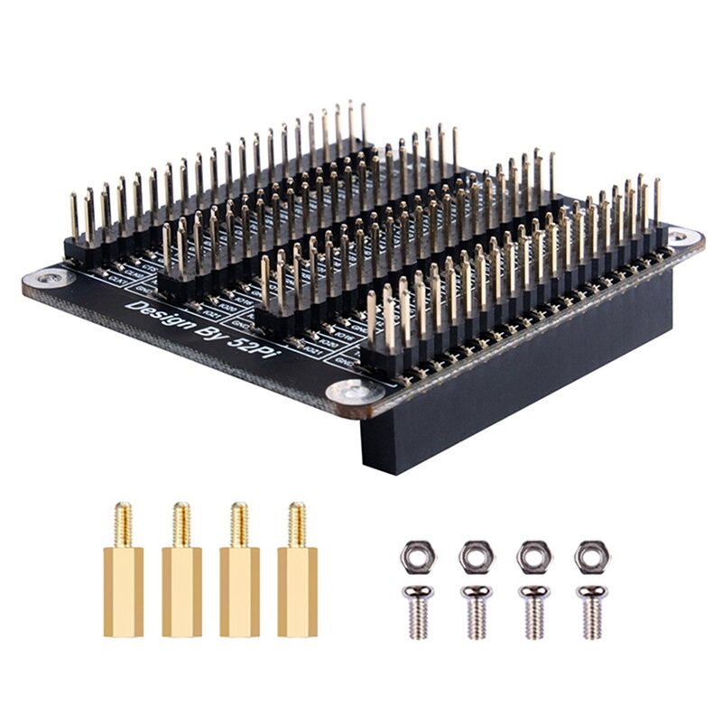 GPIO Expansion Board PCB For Raspberry Pi 40Pin Quad IO Multiplexer Module With Screws 4B/3B+ Multifunction Module