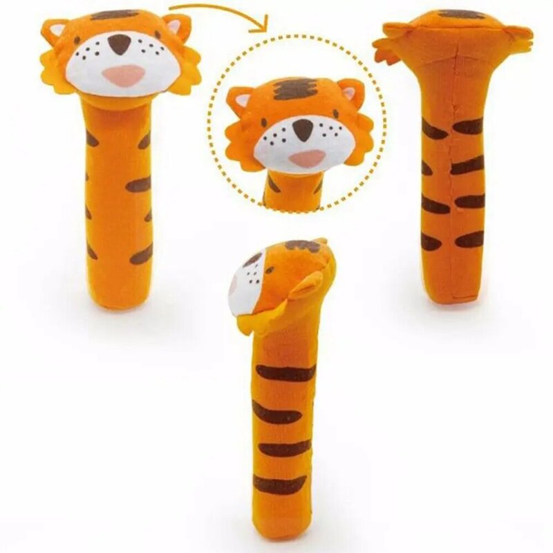 Weiche Kinder Geschenk mit BI-BI Sound Plüsch tier pädagogische Spielzeug Cartoon BI-BI Stick Hand Rassel Baby rasselt Babys pielzeug