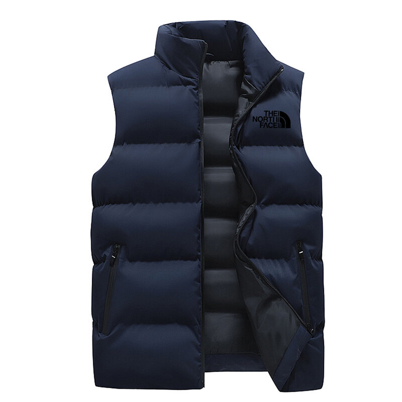 Moda męska wysokiej jakości luksusowy kamizelka Unisex ciepły wiatroodporny sportowy płaszcz zimowy wodoodporny kurtki bez rękawów turystyczny