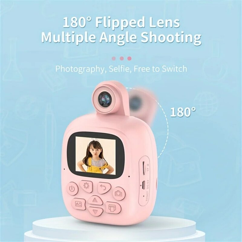 Портативная мини-камера, умная цифровая камера с мгновенной печатью, термопринтер, видеомагнитофон, детские карманные камеры для детей