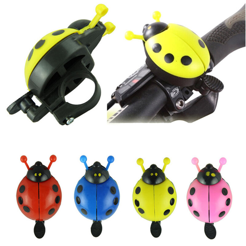 Cartoon Beetle Ladybug Bicycle Bell para crianças, Lovely Bike Ride Horn Alarm, Acessórios de bicicleta
