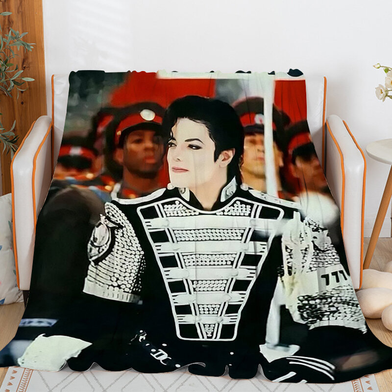 Koce na sofę na zimę M-Michael J-Jackson Pościel z mikrofibry Ciepłe łóżko do kolan Kemping Niestandardowe puszyste miękkie koce King Size