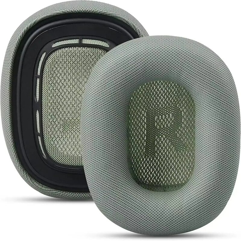 Bantalan telinga bahan kain jala asli pengganti untuk AirPods Max Headset daya tarik magnetik Headphone penutup telinga bantal