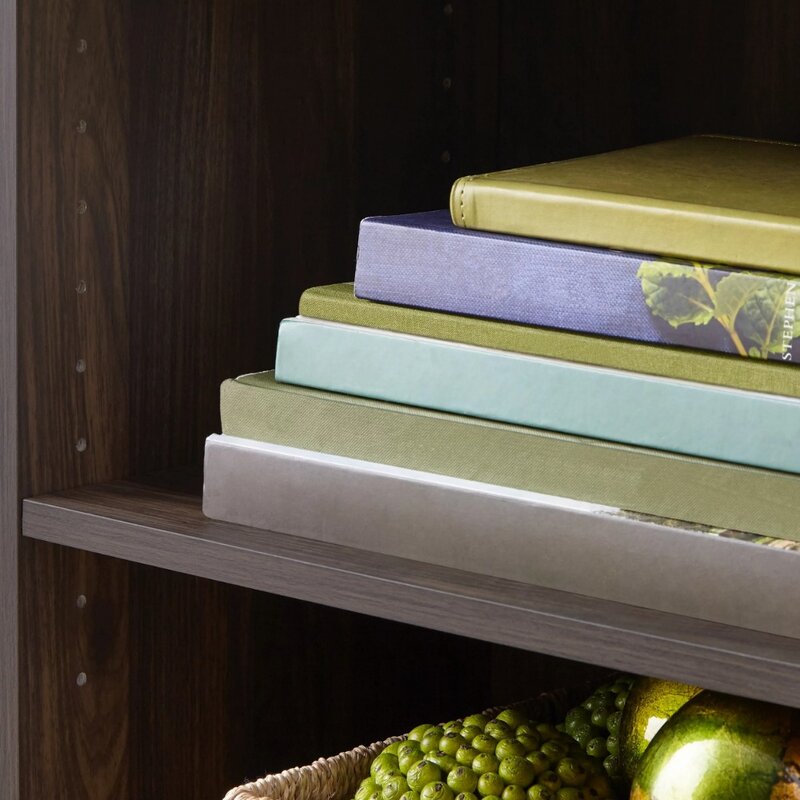 3-Shelf Bookcase with Adjustable Shelves, Canyon Walnut