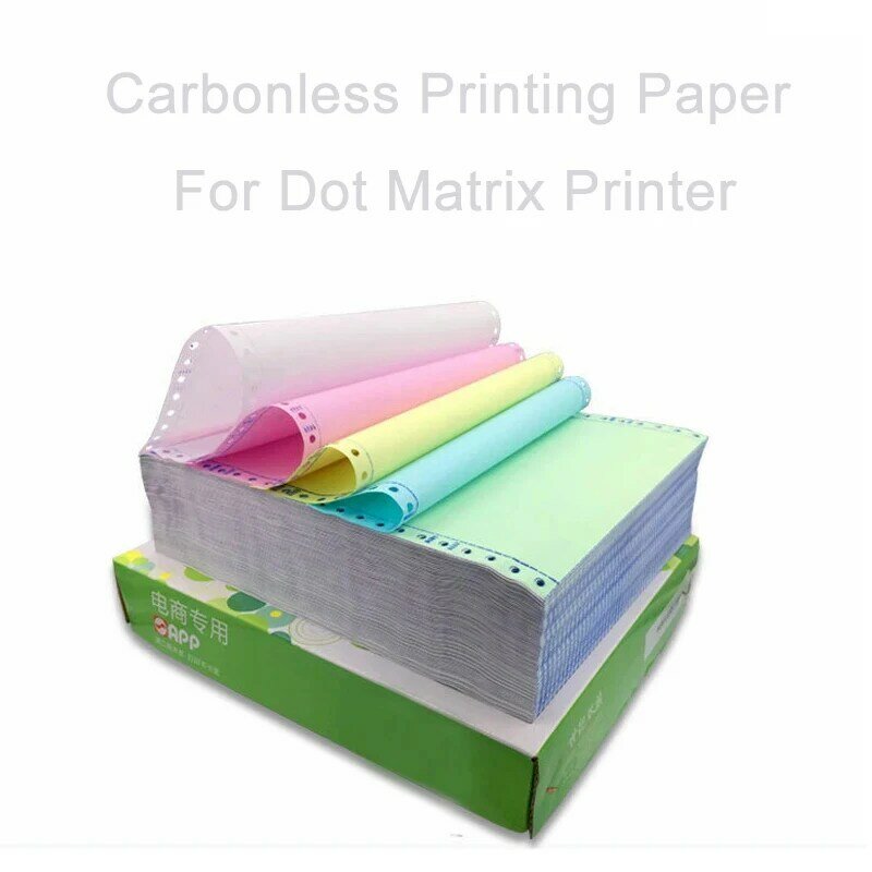 Mqq 1l/1G Computer Vorm Carbonless Printpapier Voor Dot Matrix Printer 1000 Vellen 1 Laag Één Kolom (Één Groep) Per Vel