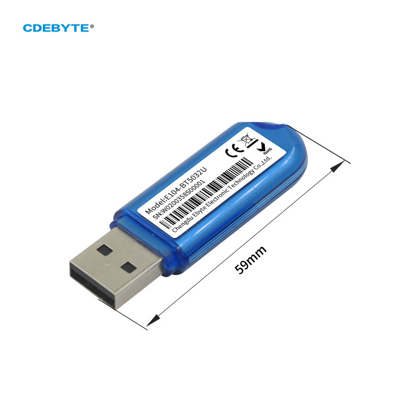 CDEBYTE nRF52832 Bluetooth bezprzewodowy Sniffer USB narzędzie do przechwytywania pakietów E104-BT5032U 2400 ~ 2480MHz 4dBm PCB 80m MINI BLE4.2/BLE5.0