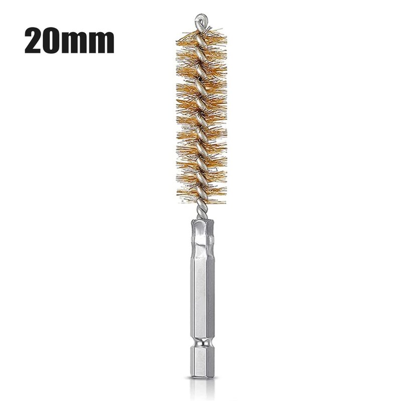 1PCS 9-25mm Wire Tube Machinery Cleaning Brass Brush Rust Cleaner Washing Polishing  Power Tool Accessories Replacement