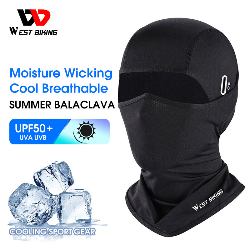 男性用の通気性のあるサイクリングキャップ,UV保護付きのフルフェイスマスク,ランニング用の冷却ギア付き