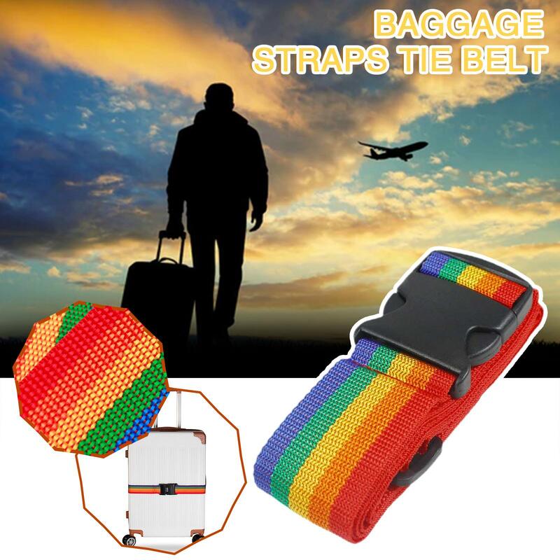 Caja de embalaje de equipaje para cinturón de viaje, maleta con correa cruzada, cinturón de seguridad reforzado, correas ajustables, accesorio