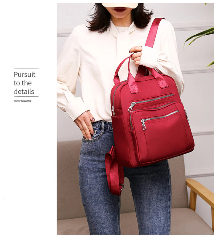 Модный женский дорожный рюкзак, портативная вместительная сумка на плечо из ткани Оксфорд, водонепроницаемый Повседневный ранец, школьная сумка