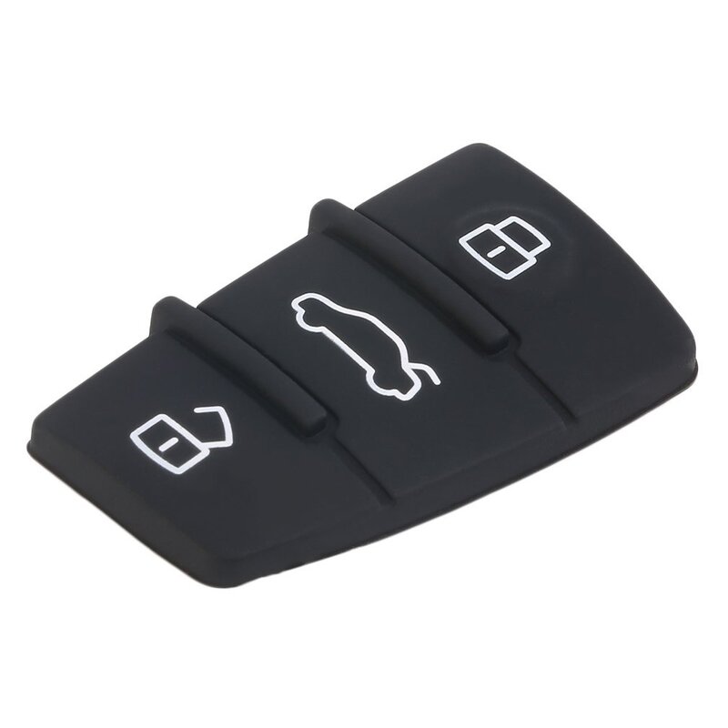 Bantalan kunci pengganti 3 Tombol cangkang kunci jarak jauh karet Fob untuk Audi A1 S1 A3 A4 A5 A6 A8 Q5 Q7 TT RS