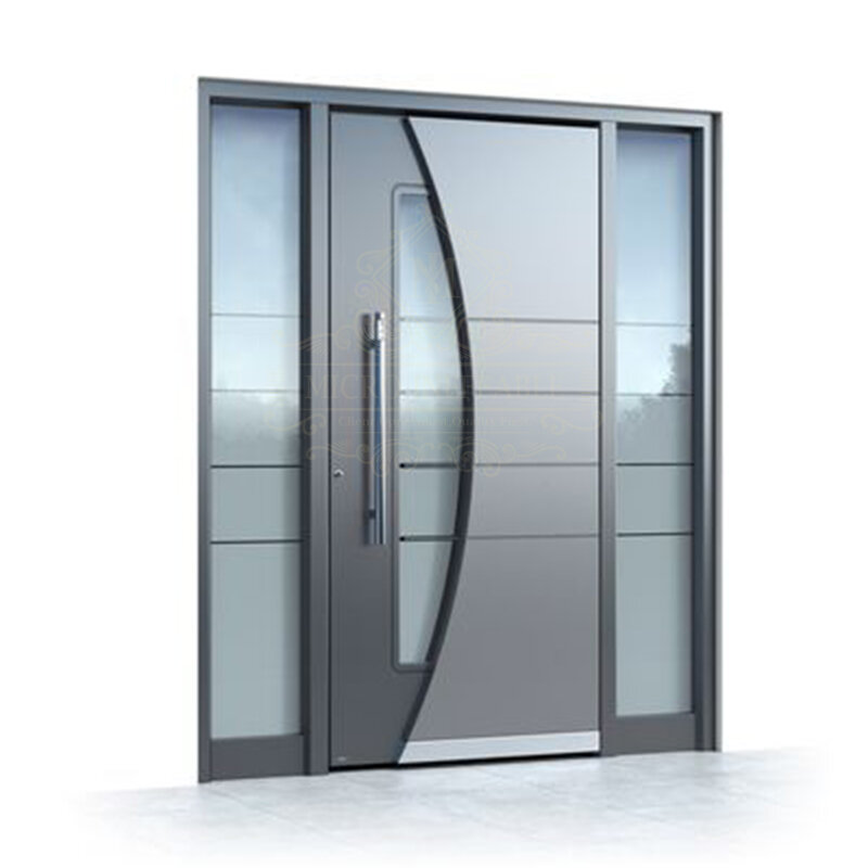 Luxury Design Entrance Front Main Steel Security Entry Doors Exterior Other Pivot Doors  For Houses