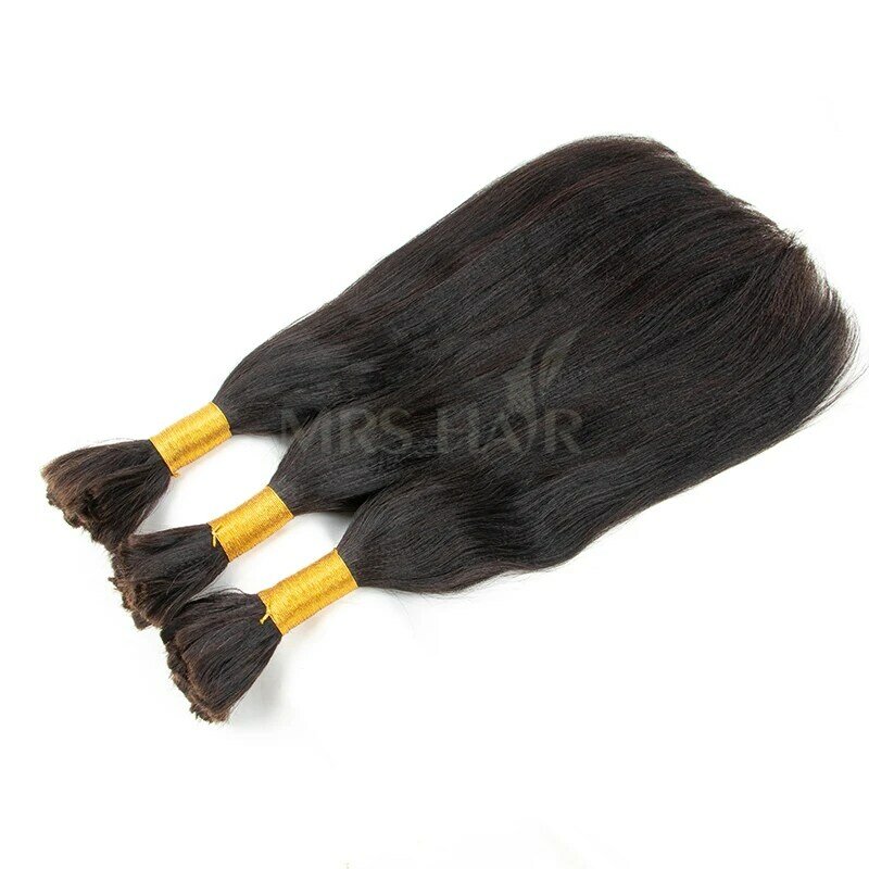 Extensions de cheveux Yaki léger en vrac, cheveux humains Remy droits, matériel de bricolage, InjP Murcia, 12-26, 50g par paquet