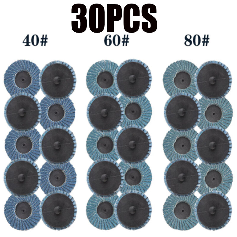 30 sztuk/paczka 2 cale 50mm moment obrotowy piasek Disc narzędzia do polerowania moment obrotowy szlifowanie danie P40 P60 P80