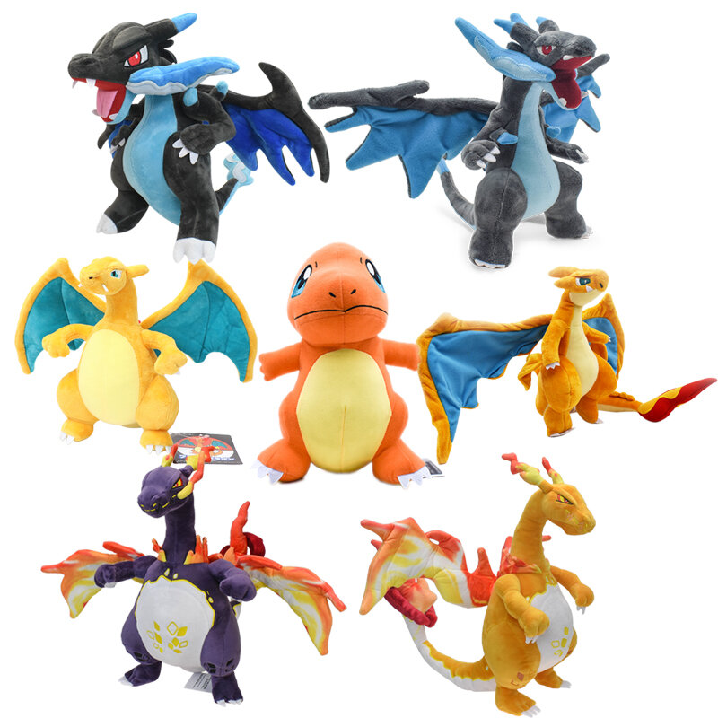 Muñeco de Peluche de Pokémon, juguete de 25 estilos, Dragonair brillante, Rayquaza, Gyarados, Charizard, Charmander, Lycanroc, Vulpix, Lucario