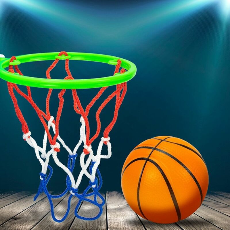 Kit mainan simpai basket lucu plastik, mainan portabel tanpa pukulan basket latihan sensorik