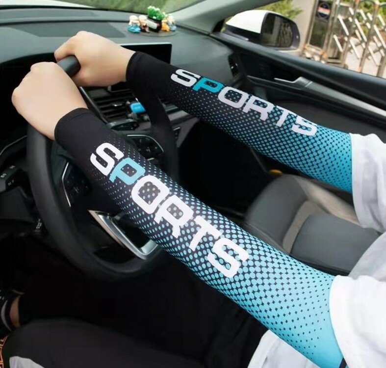 Długie rękawiczki słońce ochrona UV ochraniacz na dłoń okładka rękawy naramienne lodowy jedwab rękawy przeciwsłoneczne ramię zewnętrzne chłodny sportowy kolarstwo rękawy