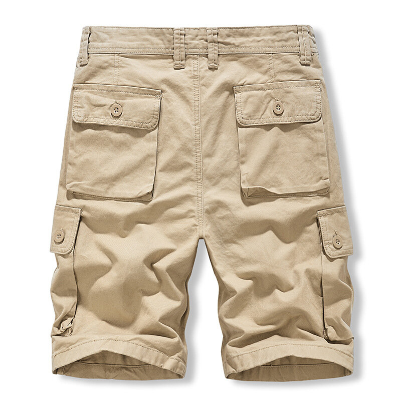 New Men's Outdoor Workwear Cargo Shorts Man Multiple Pockets Cotton Cargo Pants