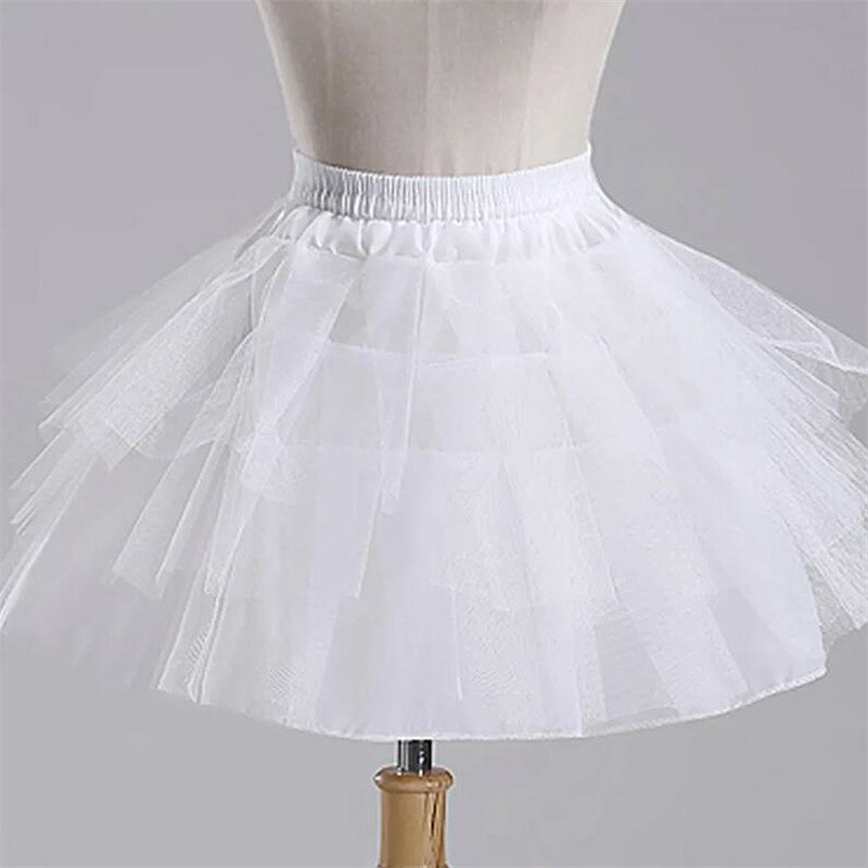Flower Girls Petticoat Underskirt Cosplay Party Short Hoopless Cancan Lolita Ballet Tutu Skirt Enaguas Sottogonna Mini