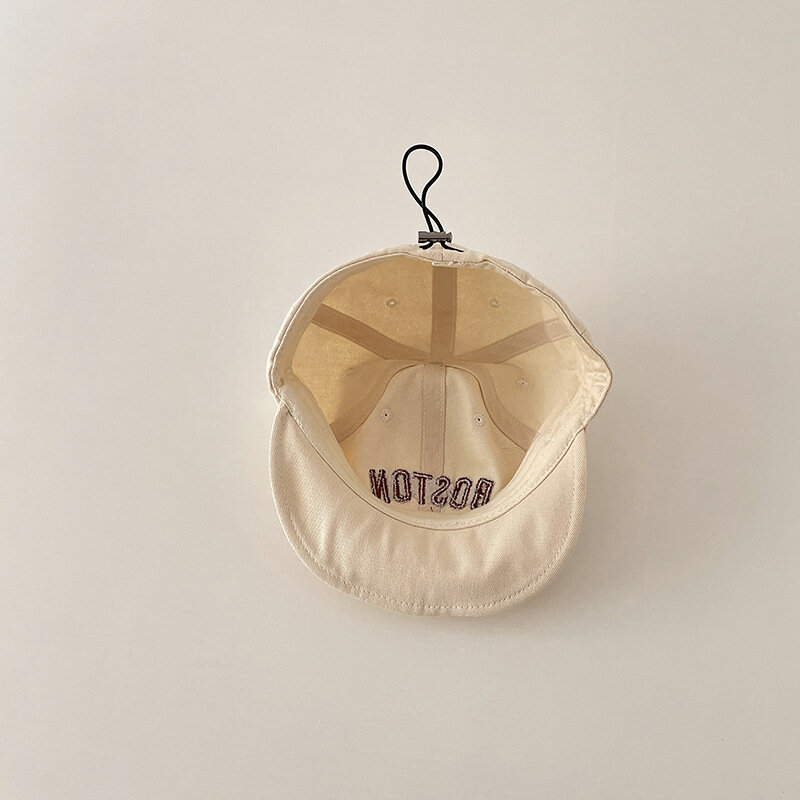Gorra de alero corto Vintage para niños y niñas, sombreros sencillos con letras informales, versátiles de algodón para exteriores, verano y primavera