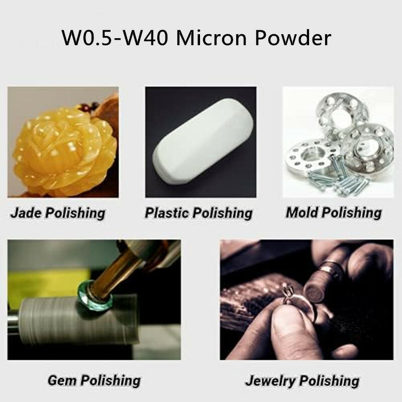 100 carati/20g W0.5 a W40 lucidatura polvere di diamante Micron strumenti di lucidatura a polvere per pietre preziose carburo di ceramica di giada