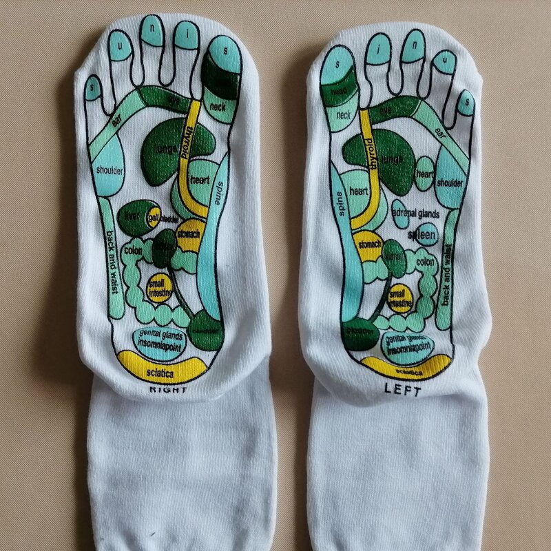 Acupressure Reflexology Socks Foot Massage Socks Anti Slip Breathable Yoga For Fitness Sports Training One Size Massage Stick