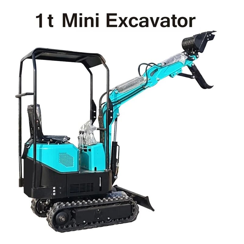 Mini Máquina Escavadeira Compacta, Mini Crawler Digger, China Atacado, Frete Grátis, 0.8Ton, 1Ton, CE, EPA, Euro 5
