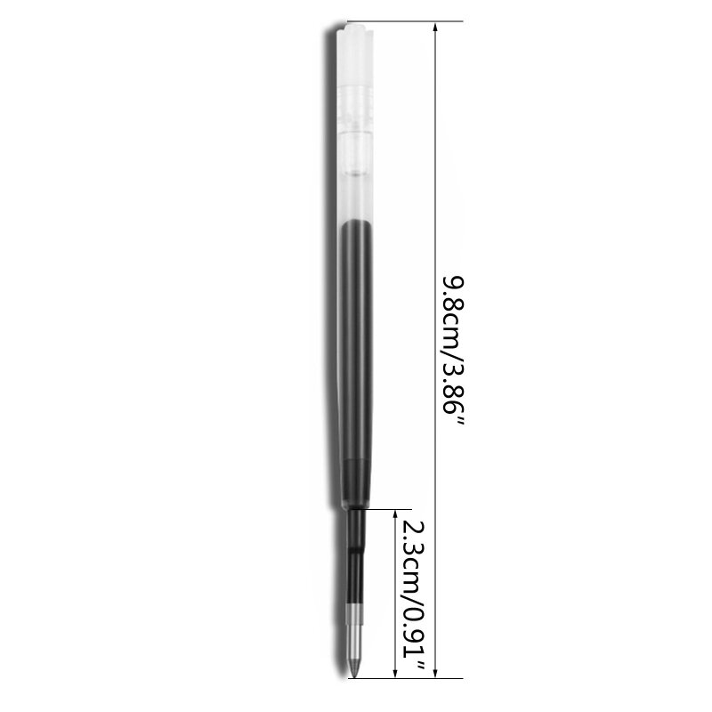 Recharges stylos Gel bleu pour stylo rétractable, séchage rapide, pointe 0.5mm/0.7mm, 10 pièces