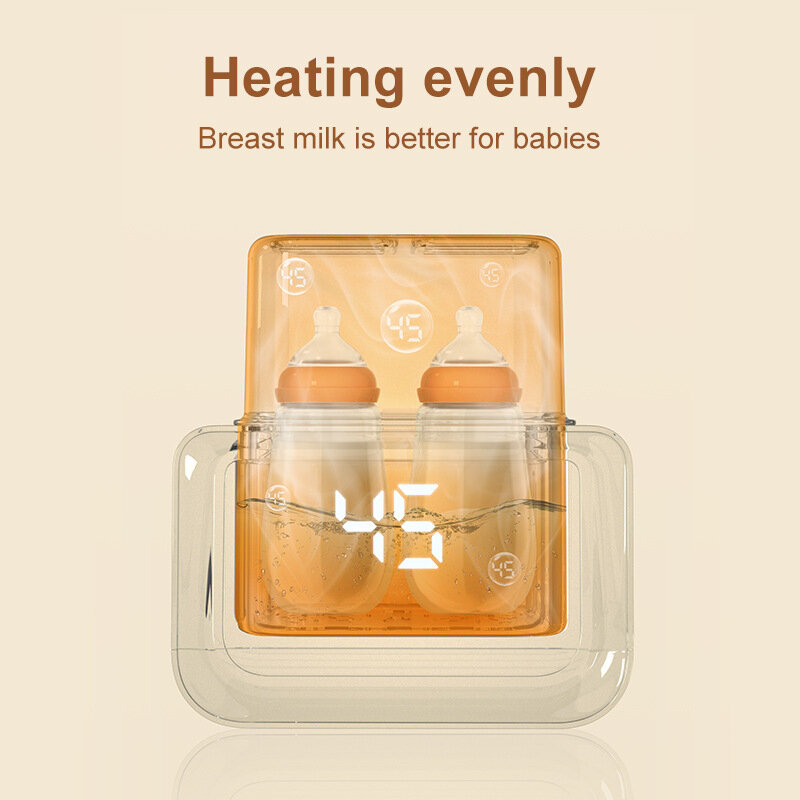 Calentador de biberones doble para bebé, esterilizador de biberones, calentador de agua, esterilizador de biberones, mantiene el calor las 24H