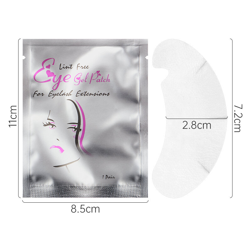 50Pairs Wimper Extension U-Vormige Incisie Gel Papier Patches Geënt Valse Lash Onder Eye Pad Sticker Tips Vrouwelijke makeup Tools